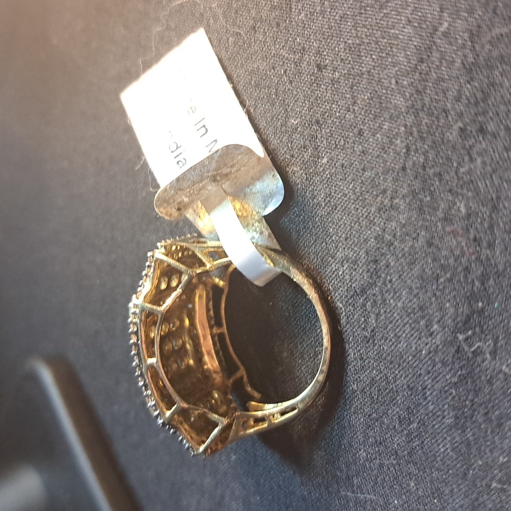 Elegant Champaign Diamond Gold Ring - Picture 3 of 4